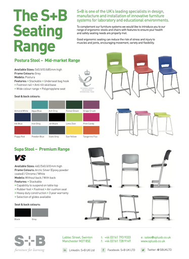 S+B UK Stools Leaflet